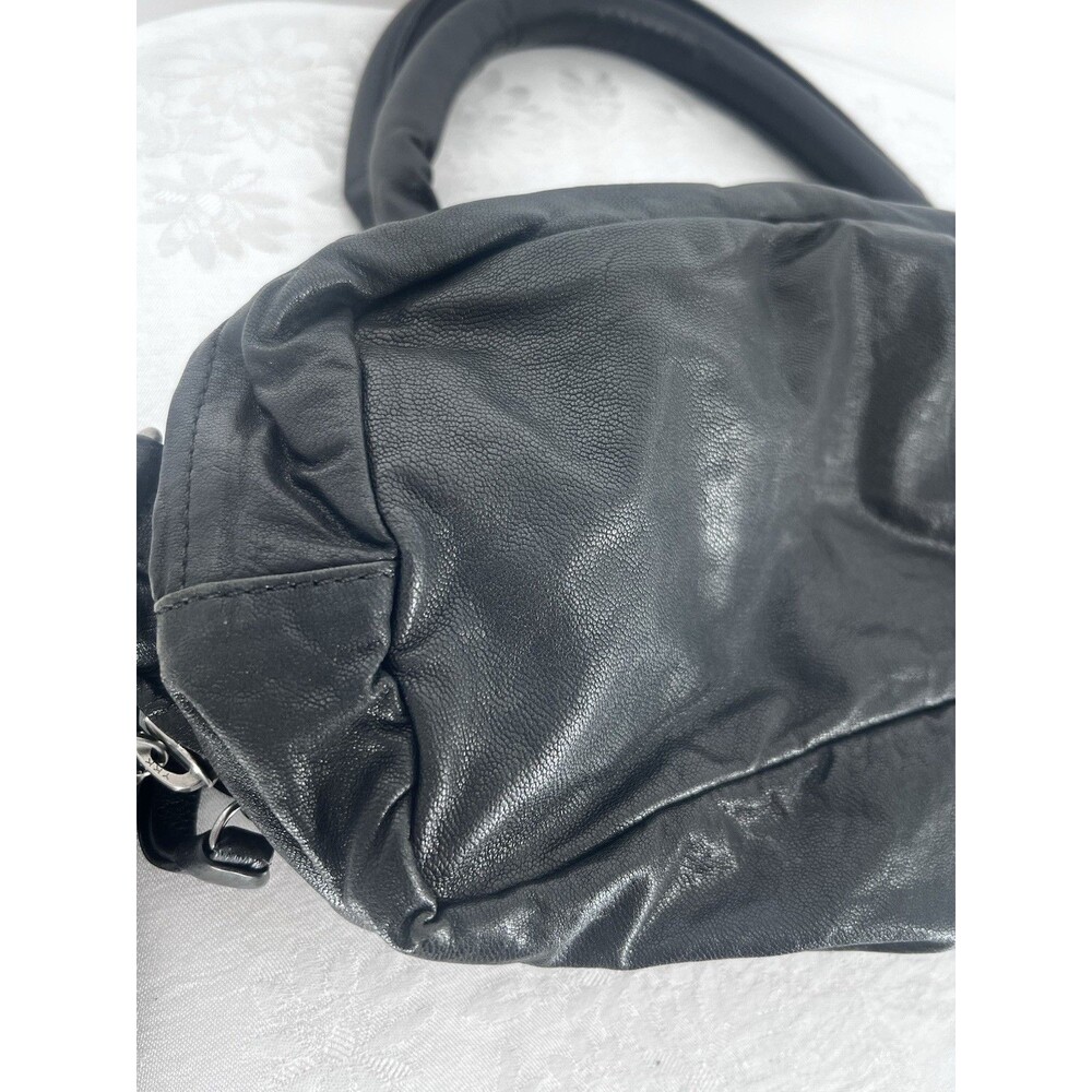 Yvonne Kone Black Leather Large Carryall Satchel 2 Compartment Shoulder Bag - Picture 10 of 16